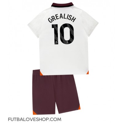 Dres Manchester City Jack Grealish #10 Preč pre deti 2023-24 Krátky Rukáv (+ trenírky)